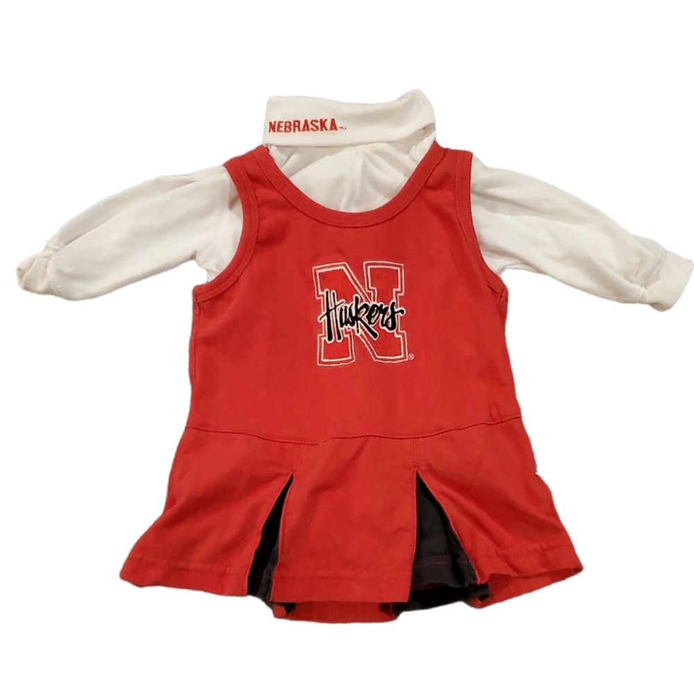 MIGHTY MAC Nebraska Cornhusker Baby Cheerleader Outfit - 2 Piece - 3-6 Months